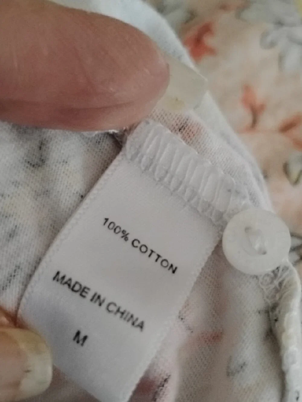 Carole Hochman Peach Floral, Cotton, Short-Sleeve Sleep Shirts Medium Euc - Picture 11 of 11